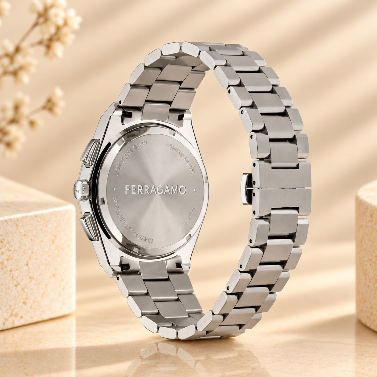 Montre Salvatore Ferragamo SFDT02323 F-80 Classic – Bleu – Acier – 41 mm