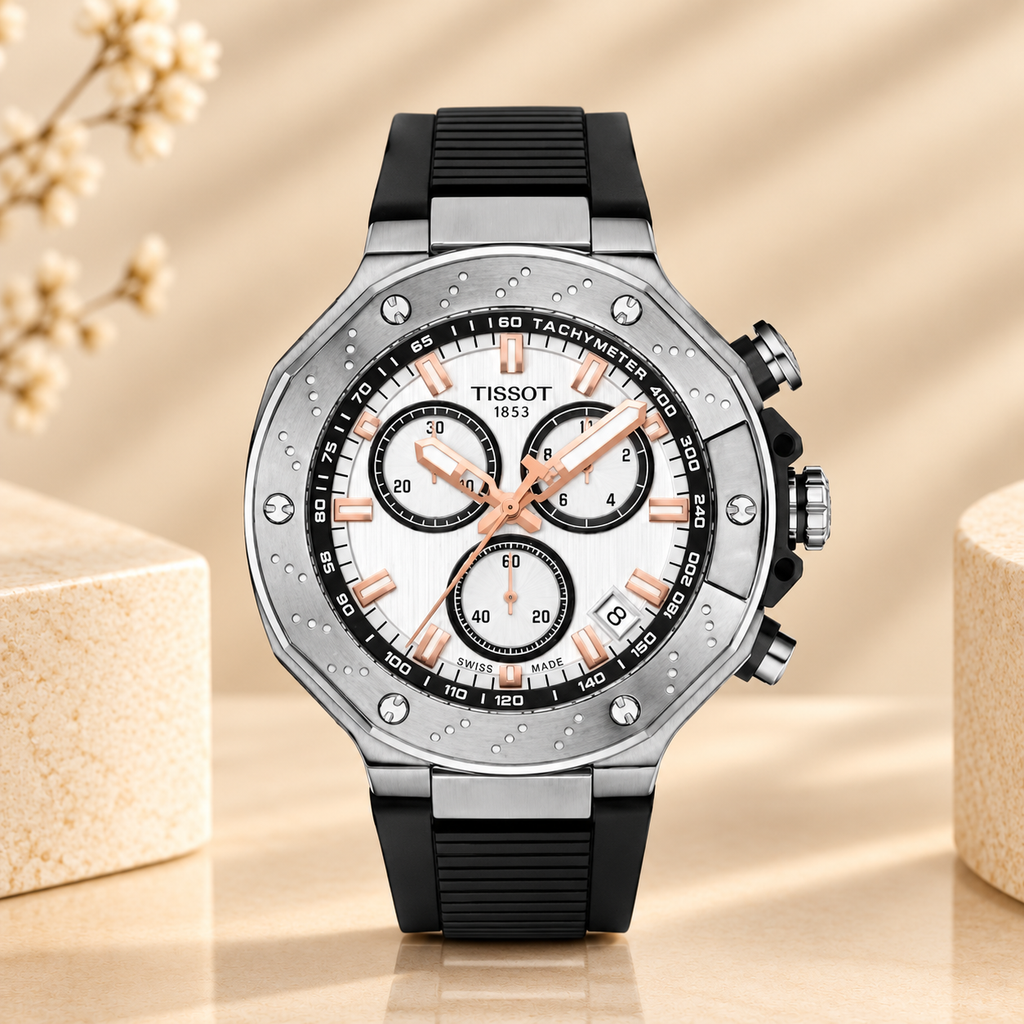 Montre Tissot T-Race Chronographe 45 mm – Cadran Blanc