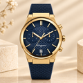 Montre Salvatore Ferragamo SFME00221 Chronographe – Bleu et Dorée – Verre Saphir