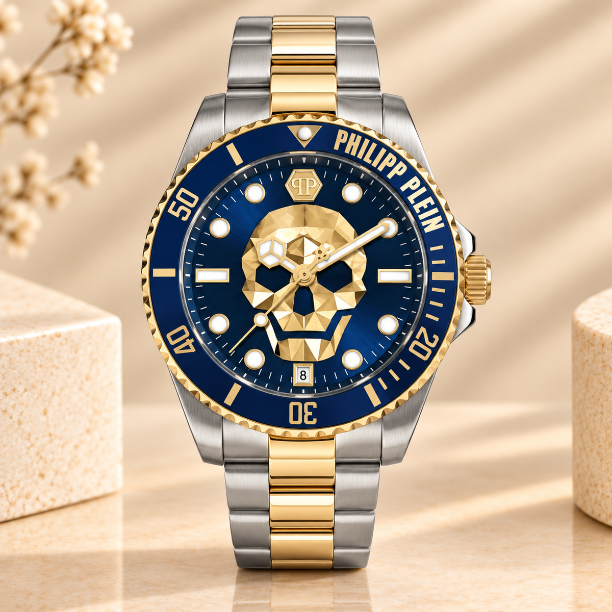 Montre Philipp Plein PWOAA0722 The $kull Diver – Bleu – 44 mm