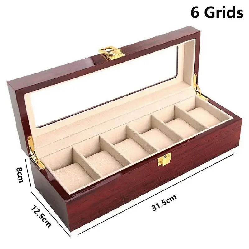 Boîte de Rangement en Bois pour Montres – Coffret Élégant avec 1 à 12 Emplacements | Organisateur de Luxe pour Montres & Bijoux | Idéal pour Cadeau et Collection LeTempsDesMontres