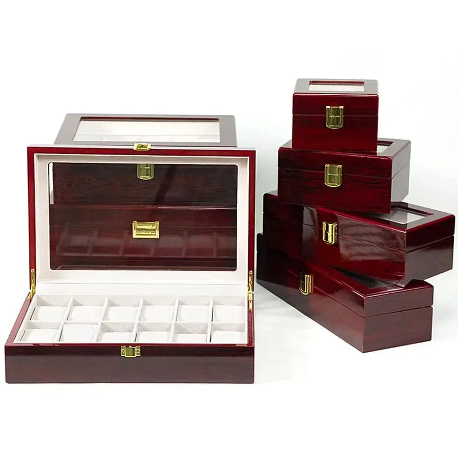 Boîte de Rangement en Bois pour Montres – Coffret Élégant avec 1 à 12 Emplacements | Organisateur de Luxe pour Montres & Bijoux | Idéal pour Cadeau et Collection LeTempsDesMontres