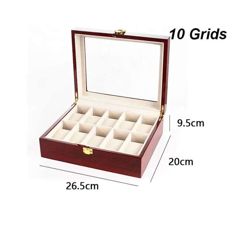 Boîte de Rangement en Bois pour Montres – Coffret Élégant avec 1 à 12 Emplacements | Organisateur de Luxe pour Montres & Bijoux | Idéal pour Cadeau et Collection LeTempsDesMontres