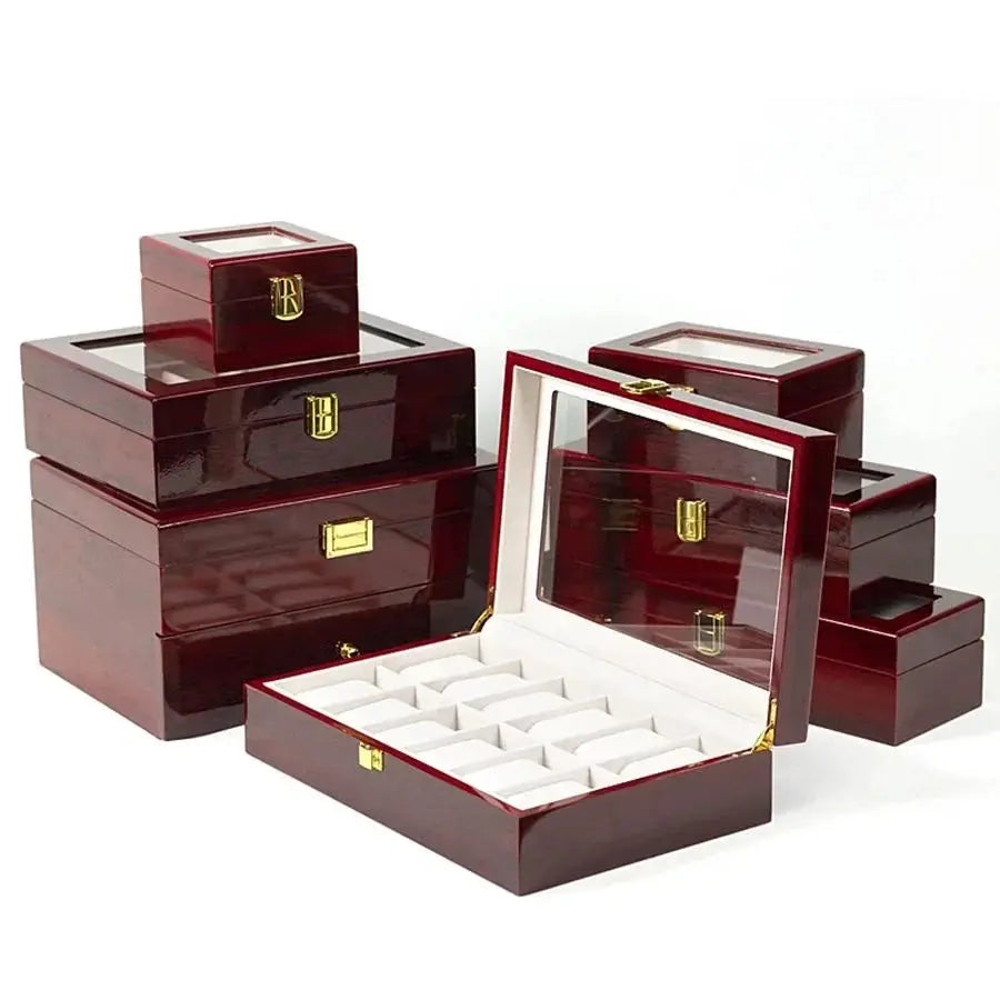 Boîte de Rangement en Bois pour Montres – Coffret Élégant avec 1 à 12 Emplacements | Organisateur de Luxe pour Montres & Bijoux | Idéal pour Cadeau et Collection LeTempsDesMontres