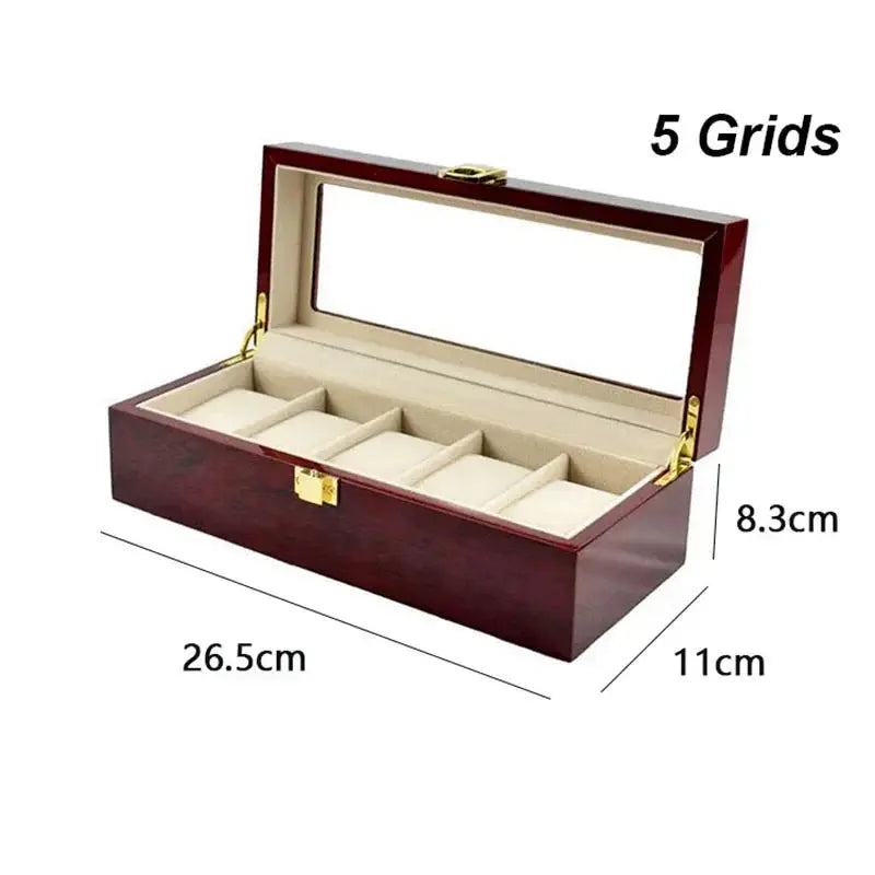 Boîte de Rangement en Bois pour Montres – Coffret Élégant avec 1 à 12 Emplacements | Organisateur de Luxe pour Montres & Bijoux | Idéal pour Cadeau et Collection LeTempsDesMontres