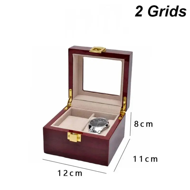 Boîte de Rangement en Bois pour Montres – Coffret Élégant avec 1 à 12 Emplacements | Organisateur de Luxe pour Montres & Bijoux | Idéal pour Cadeau et Collection LeTempsDesMontres